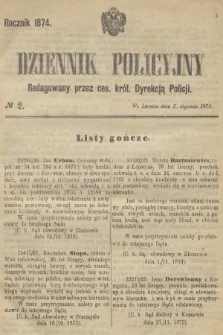 Dziennik Policyjny. 1874, № 2
