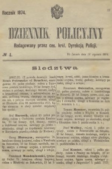 Dziennik Policyjny. 1874, № 4