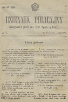 Dziennik Policyjny. 1874, № 6