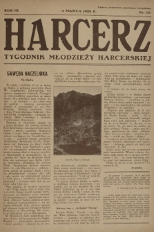 Harcerz : tygodnik młodzieży harcerskiej. R.9, 1928, nr 10