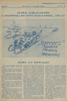 Harcerz : tygodnik młodzieży harcerskiej. R.9, 1928, nr 36-37
