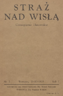 Straż nad Wisłą : czasopismo harcerskie. R. 1, 1929, nr 5