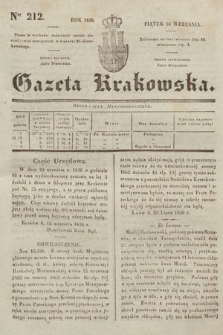 Gazeta Krakowska. 1836, nr 212