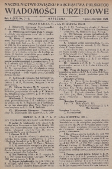Wiadomości Urzędowe. R. 4, 1926, nr 7 i 8