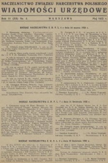 Wiadomości Urzędowe. R. 11, 1933, nr 5