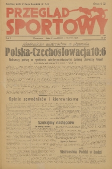 Przegląd Sportowy. R. 1, 1945, nr 37