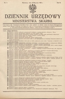 Dziennik Urzędowy Ministerstwa Skarbu. 1920, nr 4