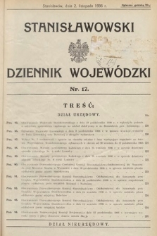 Stanisławowski Dziennik Wojewódzki. 1936, nr 17