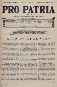 Pro Patria : organ Obozu Monarchistów Polskich. R. 3, 1926, nr 65