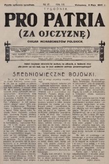 Pro Patria : organ Obozu Monarchistów Polskich. R. 3, 1926, nr 81