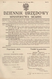 Dziennik Urzędowy Ministerstwa Skarbu. 1920, nr 5