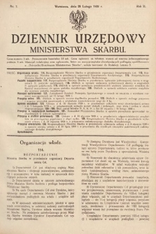 Dziennik Urzędowy Ministerstwa Skarbu. 1920, nr 7