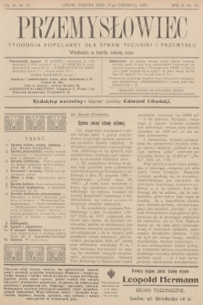 Przemysłowiec : tygodnik popularny dla spraw techniki i przemysłu. R.2, 1905, nr 39