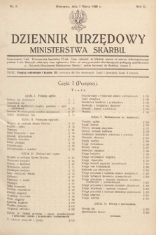 Dziennik Urzędowy Ministerstwa Skarbu. 1920, nr 8