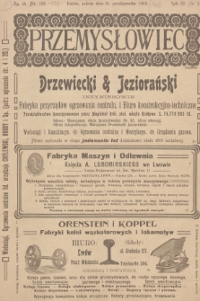 Przemysłowiec : tygodnik popularny dla spraw techniki i przemysłu. R.3, 1905, nr 3