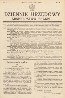Dziennik Urzędowy Ministerstwa Skarbu. 1920, nr 13