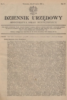 Dziennik Urzędowy Ministerstwa Spraw Wewnętrznych. 1921, nr 3