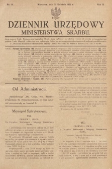 Dziennik Urzędowy Ministerstwa Skarbu. 1920, nr 14