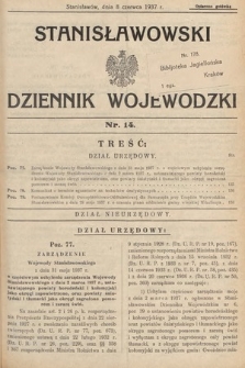 Stanisławowski Dziennik Wojewódzki. 1937, nr 14
