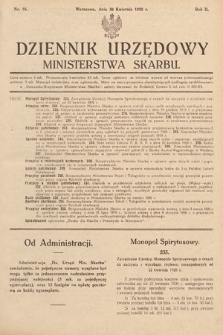 Dziennik Urzędowy Ministerstwa Skarbu. 1920, nr 16
