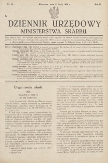 Dziennik Urzędowy Ministerstwa Skarbu. 1920, nr 18
