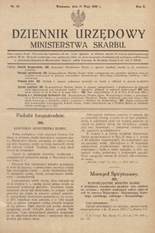 Dziennik Urzędowy Ministerstwa Skarbu. 1920, nr 20