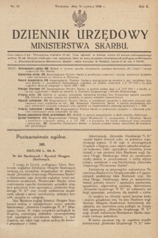 Dziennik Urzędowy Ministerstwa Skarbu. 1920, nr 21