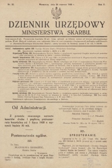 Dziennik Urzędowy Ministerstwa Skarbu. 1920, nr 22