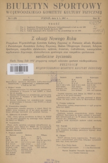 Biuletyn Sportowy Wojewódzkiego Komitetu Kultury Fizycznej. R.2, 1957, nr 1(25)