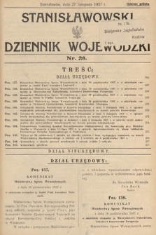 Stanisławowski Dziennik Wojewódzki. 1937, nr 28