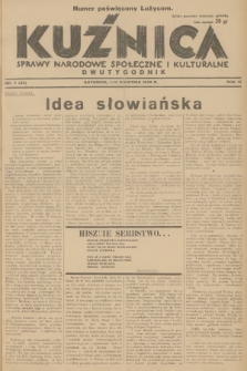 Kuźnica : sprawy narodowe, społeczne i kulturalne. R.4, 1938, nr 7