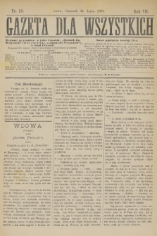Gazeta dla Wszystkich. R.7, 1884, nr 19
