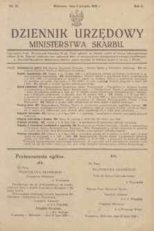 Dziennik Urzędowy Ministerstwa Skarbu. 1920, nr 28