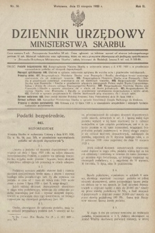 Dziennik Urzędowy Ministerstwa Skarbu. 1920, nr 30