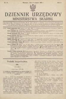 Dziennik Urzędowy Ministerstwa Skarbu. 1920, nr 31