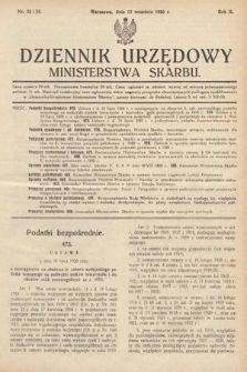 Dziennik Urzędowy Ministerstwa Skarbu. 1920, nr 32-33