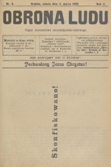 Obrona Ludu : organ Stronnictwa Chrześcijańsko-Ludowego. R.2, 1899, nr 8 - [po konfiskacie]