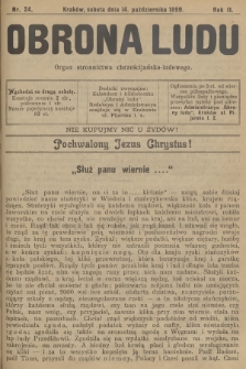Obrona Ludu : organ Stronnictwa Chrześcijańsko-Ludowego. R.2, 1899, nr 24