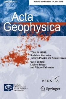 Acta Geophysica. Vol. 60, 2012, no. 3