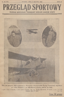 Przegląd Sportowy : tygodnik ilustrowany, poświęcony wszelkim gałęziom sportu. R. 4, 1924, nr 48
