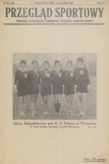 Przegląd Sportowy : tygodnik ilustrowany, poświęcony wszelkim gałęziom sportu. R. 4, 1924, nr 51