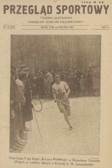 Przegląd Sportowy : tygodnik ilustrowany poświęcony wszelkim gałęziom sportu. R. 5, 1925, nr 16