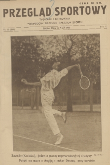 Przegląd Sportowy : tygodnik ilustrowany poświęcony wszelkim gałęziom sportu. R. 5, 1925, nr 19