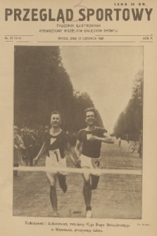 Przegląd Sportowy : tygodnik ilustrowany poświęcony wszelkim gałęziom sportu. R. 5, 1925, nr 23