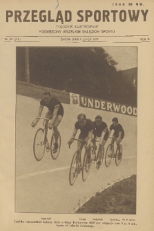 Przegląd Sportowy : tygodnik ilustrowany poświęcony wszelkim gałęziom sportu. R. 5, 1925, nr 27