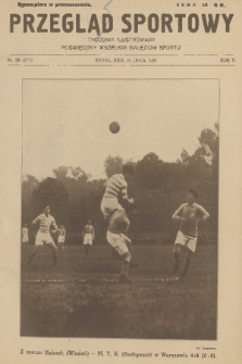 Przegląd Sportowy : tygodnik ilustrowany poświęcony wszelkim gałęziom sportu. R. 5, 1925, nr 28