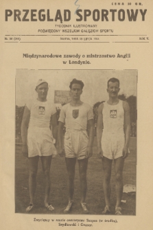 Przegląd Sportowy : tygodnik ilustrowany poświęcony wszelkim gałęziom sportu. R. 5, 1925, nr 30