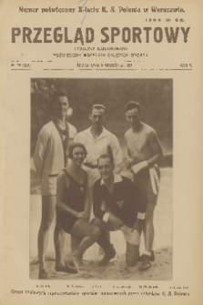 Przegląd Sportowy : tygodnik ilustrowany poświęcony wszelkim gałęziom sportu. R. 5, 1925, nr 36