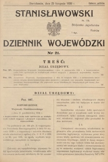 Stanisławowski Dziennik Wojewódzki. 1938, nr 21