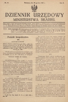 Dziennik Urzędowy Ministerstwa Skarbu. 1920, nr 46